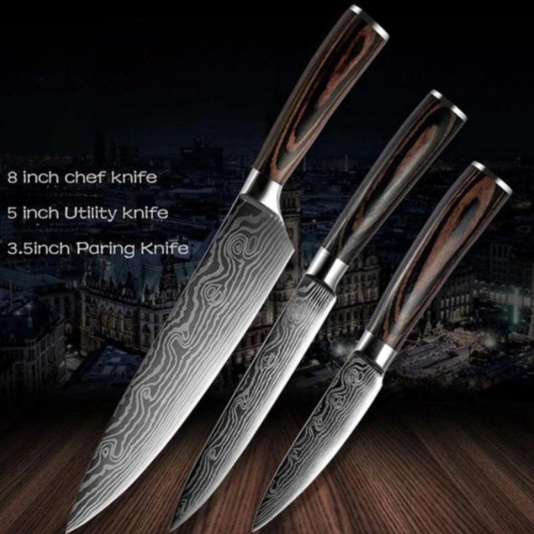 SamuraEdge™ Pro Knife Set - Mastercrafted Japanese Steel