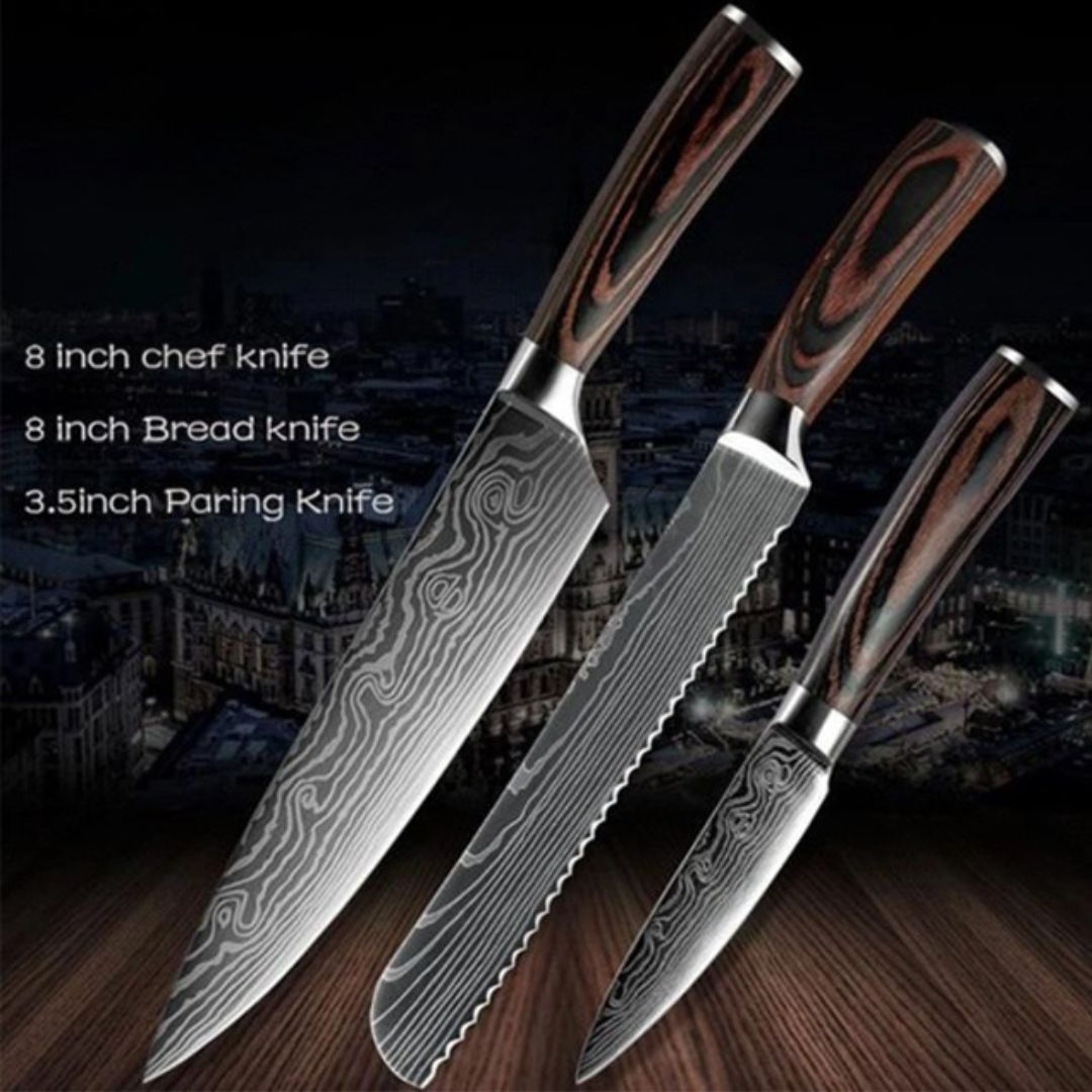 SamuraEdge™ Pro Knife Set - Mastercrafted Japanese Steel