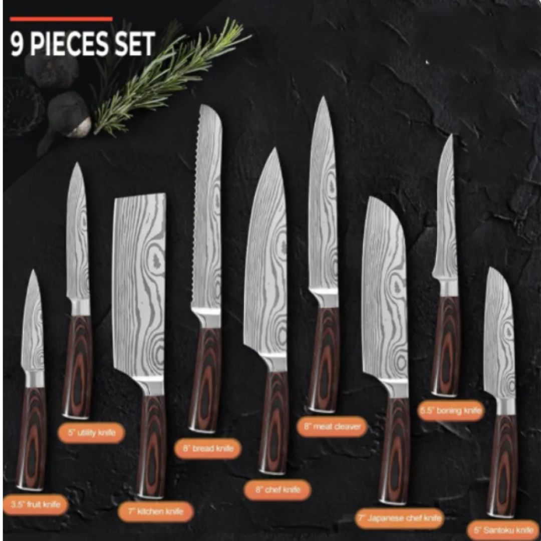 SamuraEdge™ Pro Knife Set - Mastercrafted Japanese Steel