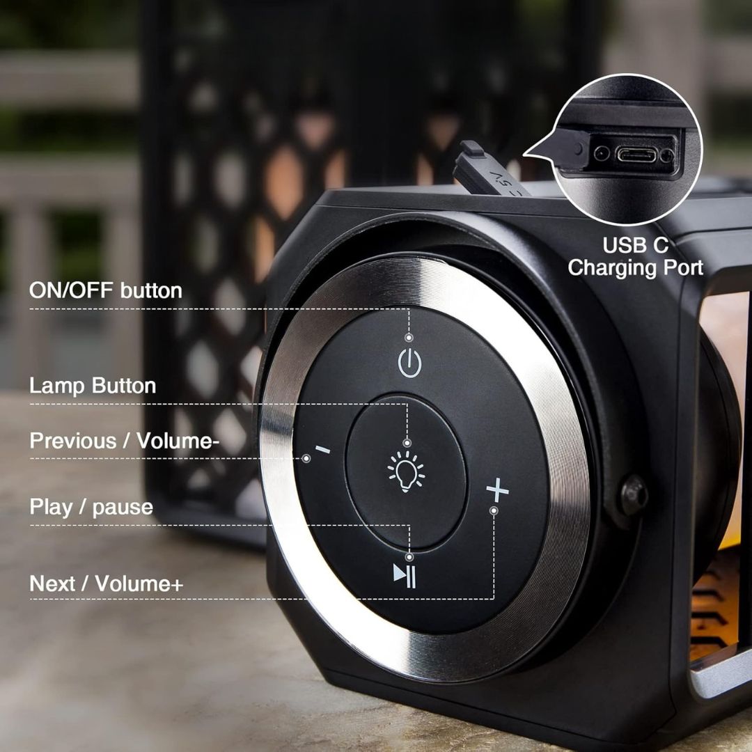 BlazeBeats™ Flame Speaker - Waterproof Sound + Hypnotic Firelight