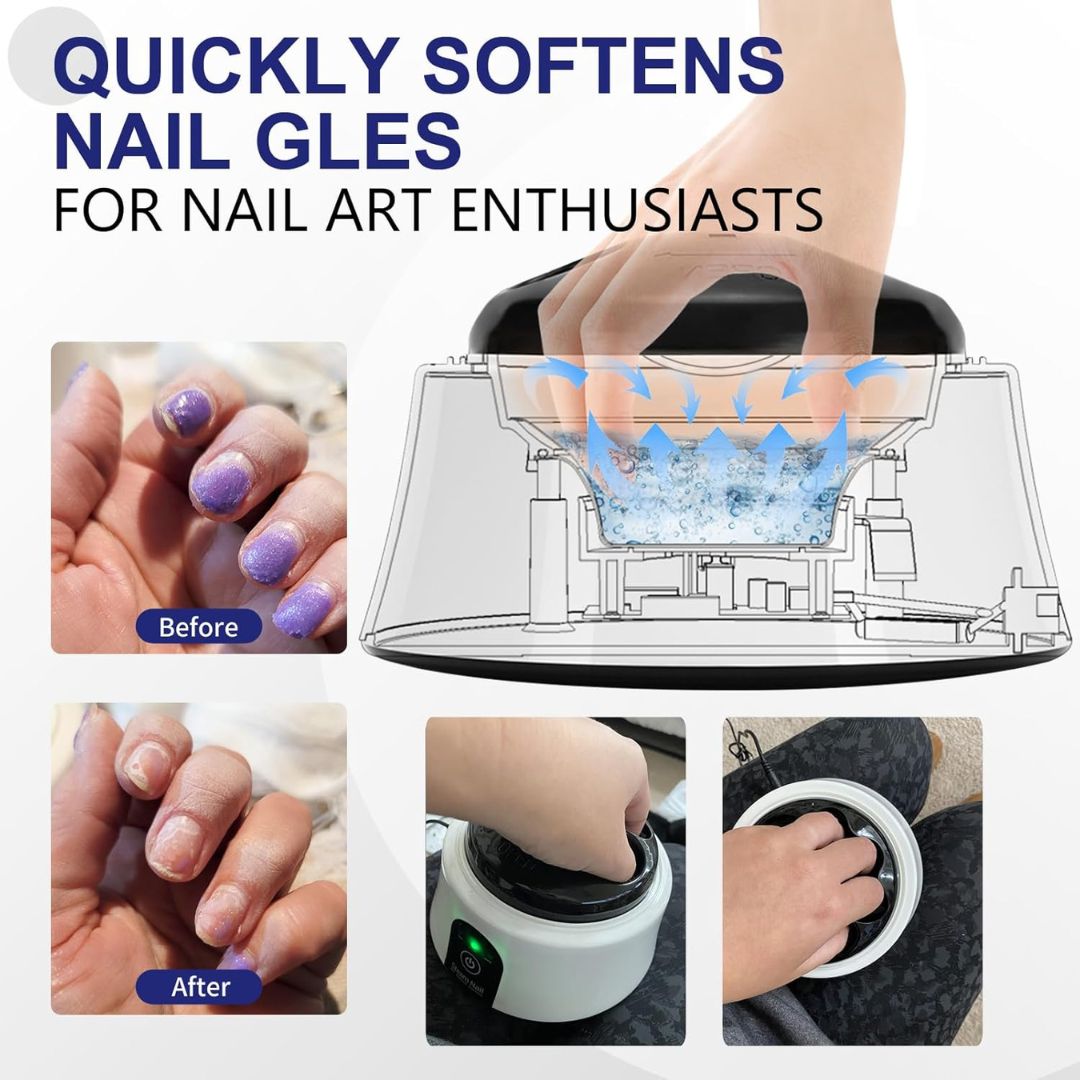 GlossOff™ Auto-Soaker - Effortless Gel/Acrylic Removal