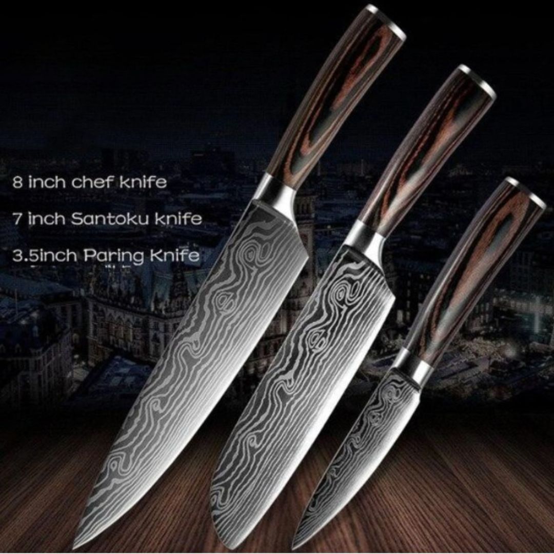 SamuraEdge™ Pro Knife Set - Mastercrafted Japanese Steel
